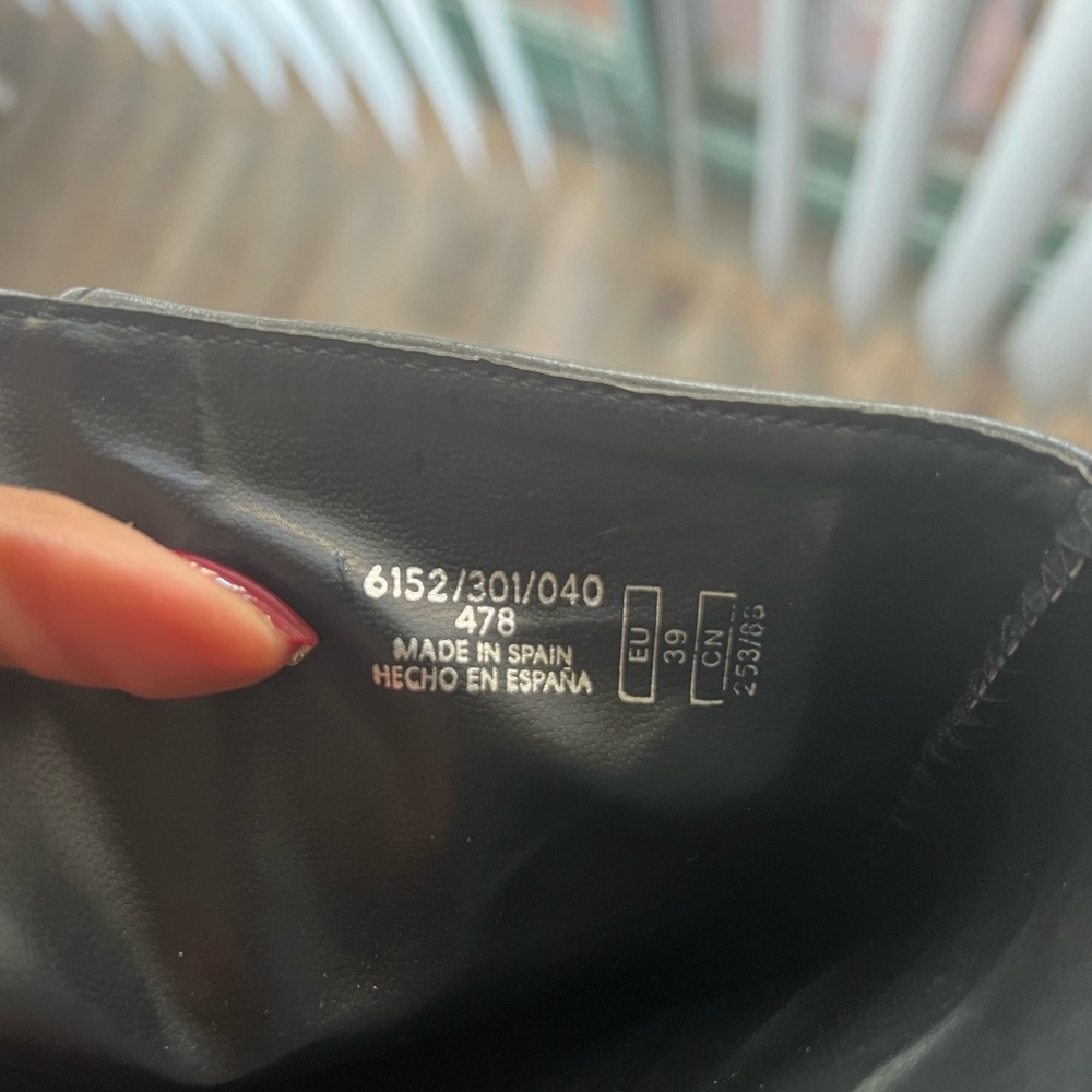 Zara Basic Collection Black Platform Leather High… - image 3